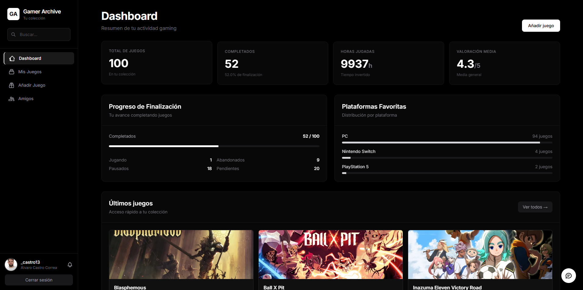 Capturas de GamerArchive