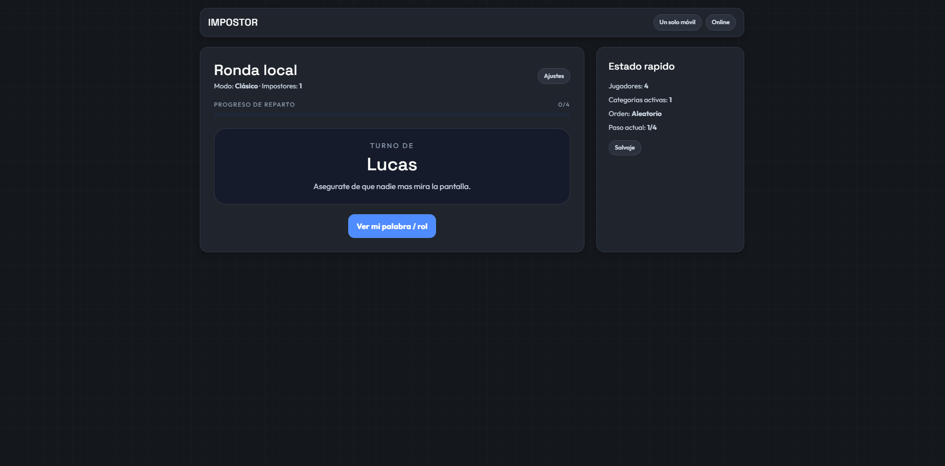 Capturas de alvaropi.com/impostor